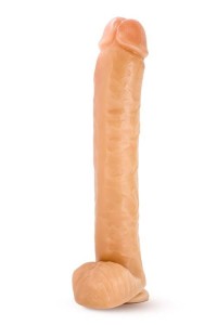 HUNG RIDER dildo realistyczne z przyssawką – 35,5 cm, naturalne, z żyłkowaniem i jądrami - 3