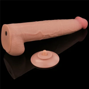 King Cock dildo realistyczne dwuwarstwowe z przyssawką – 34 cm, naturalne, super realistyczne - 8