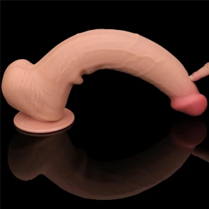 King Cock dildo realistyczne dwuwarstwowe z przyssawką – 34 cm, naturalne, super realistyczne - 12