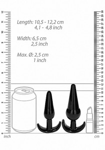 SONO No. 80 akcesoria erotyczne – zestaw 4 zatyczek analnych, TPE - 4