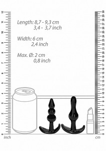 SONO No. 80 akcesoria erotyczne – zestaw 4 zatyczek analnych, TPE - 5