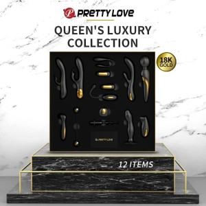 PRETTY LOVE Golden Black Couple's Set akcesoria erotyczne – 12 el. - 1