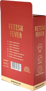 Fetish Fever Bondage Set akcesoria erotyczne – 3 elementy, róż-czarny - 3