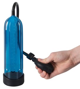 Smile Pump pompka do penisa – ręczna, z miarką, niebieska, 24 cm - 4