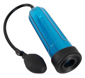 Smile Pump pompka do penisa – ręczna, z miarką, niebieska, 24 cm - 5