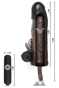 Rebel Extension Regular Fit nakładka na penisa wibrująca – +2 cm - 8