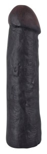 Nakładka na penisa powiększająca – elastyczna, TPE, czarna, 22 cm - 3