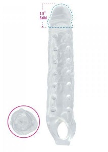 Nakładka na penisa przedłużająca – twarda końcówka, 28 cm, śr. 5,5 cm - 1
