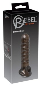 Rebel Dick & Ball Sleeve nakładka na penisa – z otworem na jądra - 1