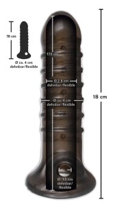 Rebel Dick & Ball Sleeve nakładka na penisa – z otworem na jądra - 8