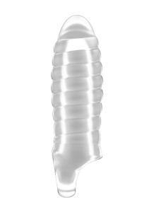 Nakładka na penisa wydłużająca – przezroczysta, +2,5 cm, TPE - 2