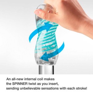 Tenga Spinner Tetra przezroczysty masturbator z wbudowaną cewką - 6