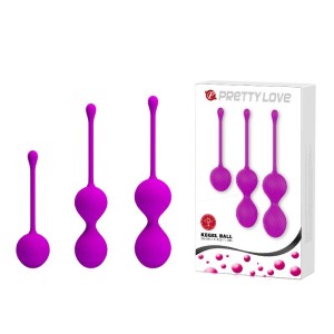 Pretty Love Kegel Ball kulki gejszy – z obciążeniem, fioletowe - 1