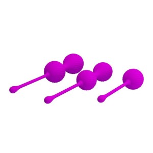 Pretty Love Kegel Ball kulki gejszy – z obciążeniem, fioletowe - 3