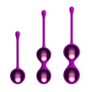 Pretty Love Kegel Ball kulki gejszy – z obciążeniem, fioletowe - 5