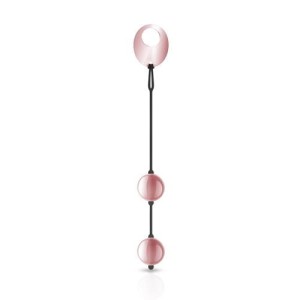Rosy Gold Nouveau Ben Wa Balls kulki gejszy – metalowe, z pierścieniem - 1