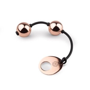 Rosy Gold Nouveau Ben Wa Balls kulki gejszy – metalowe, z pierścieniem - 2