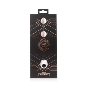 Rosy Gold Nouveau Ben Wa Balls kulki gejszy – metalowe, z pierścieniem - 4
