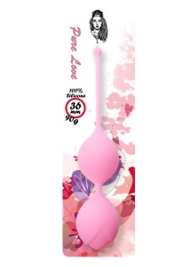 Kulki gejszy silikonowe – stalowe obciążenie, 90 g, 3,6 cm, różowe - 2