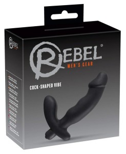 Rebel wibrator analny z dodatkowym stymulatorem – czarny - 1