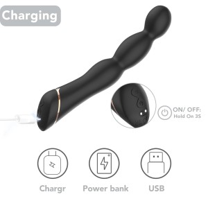 Laband wibrator analny 9 trybów wibracji – czarny, wodoodporny - 6