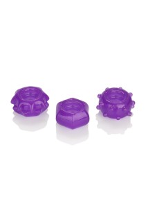 Reversible Pierścień stymulator łechtaczki elastyczny – fioletowy zestaw 3 szt. - 7