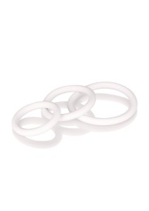 Rubber Ring zestaw pierścieni bez wibracji – biały, elastyczny - 3