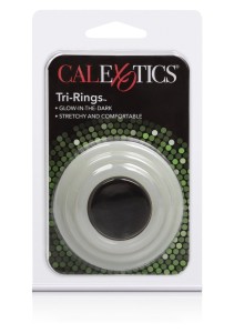 Tri-Rings pierścienie erekcyjne silikonowe – zestaw 3 rozmiarów, biały - 2