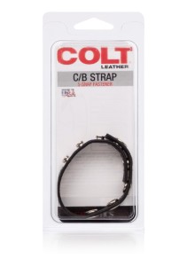 COLT pasek skórzany regulowany z 5 zatrzaskami czarny - 2