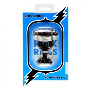 Rock Rings The Thunder Ball pierścień wibrujący z kulką i pociskiem - 1