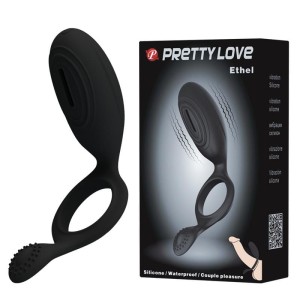 Pretty Love Ethel pierścień wibrujący z wypustkami dla par - 1