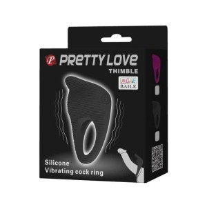 Pretty Love Thimble pierścień wibrujący z wypustką i silnym nabojem - 9