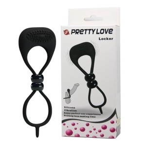 Pretty Love Locker pierścień wibrujący z wypustką i silnym nabojem - 1