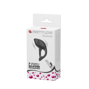 Pretty Love Gemma pierścień wibrujący z ładowaniem USB i stymulatorem królika - 1