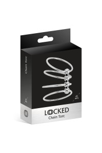 Locked Chain Torc pierścień erekcyjny z łańcuszkiem i kulkami - 2