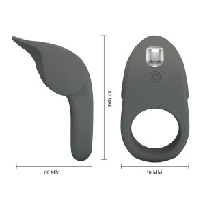 Pretty Love Master pierścień wibrujący z czujnikiem skóry - 5