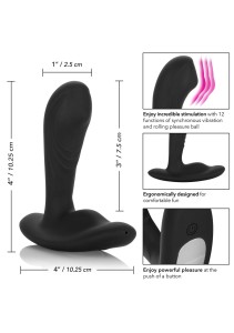 Eclipse Roller Ball Probe analny korek wibrujący czarny ładowany USB - 6