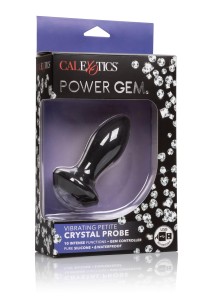 Petite Crystal Probe analny korek wibrujący z kryształkiem czarny - 2