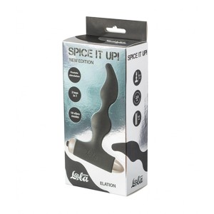 Elation analny korek wibrujący silikonowy czarny mały 13 cm - 2