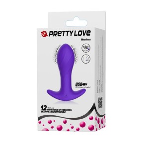 Pretty Love Morton korek analny wibrujący silikonowy 12 funkcji - 1