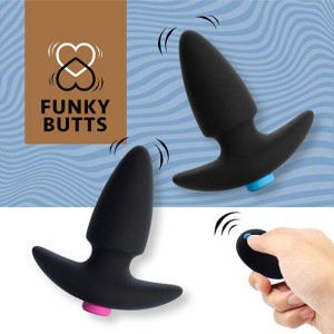 FeelzToys FunkyButts analny korek wibrujący z pilotem silikonowy - 1