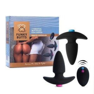 FeelzToys FunkyButts analny korek wibrujący z pilotem silikonowy - 3