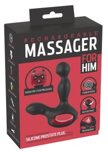 Silicone Prostate Plug masażer prostaty z ogrzewaniem i rotacją - 9