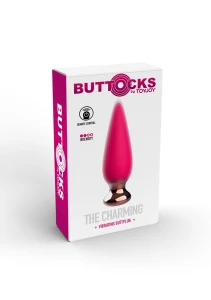 TOYJOY Buttocks Charming analny korek wibrujący różowy z pilotem - 2