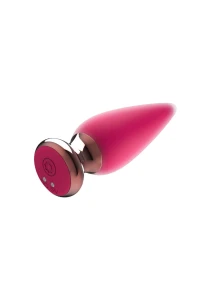 TOYJOY Buttocks Charming analny korek wibrujący różowy z pilotem - 3