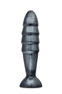 Jet Destructor analny korek czarny metaliczny z przyssawką 27.5 cm - 2