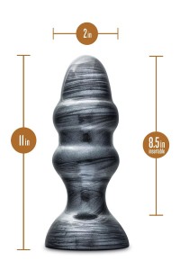 Jet Stealth analny korek żelowy czarny metaliczny 16.5 cm - 3