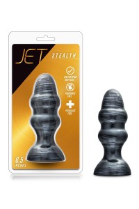 Jet Stealth analny korek żelowy czarny metaliczny 16.5 cm - 5