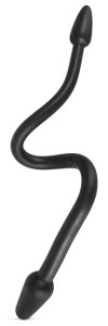 Nature Skin Double Plug analny korek żelowy podwójny czarny - 3