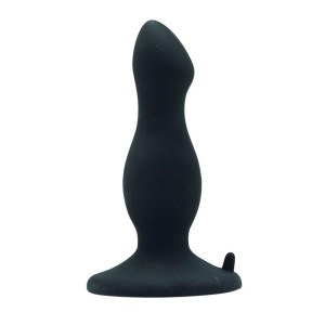 Timeless korek analny silikonowy z przyssawką czarny 10,5 cm - 1